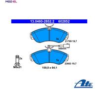 Brake pads 13.0460-2852.2 ATE for PEUGEOT FIAT CITROËN