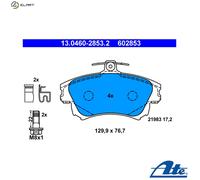 ATE Brake Pad Set 13.0460-2853.2 - Fits Volvo S40/V40 (1997-2003), Mitsubishi 4G13 1.3L/1.7L