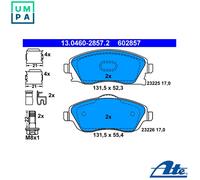 ATE Brake Pad Set 13.0460-2857.2 - Disc Brake for Opel/Vauxhall