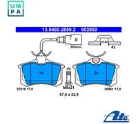 ATE 13.0460-2859.2 Brake pad set