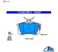 Brake pads 13.0460-2860.2 ATE for AUDI VW