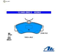 ATE 13.0460-2862.2 Brake pad set