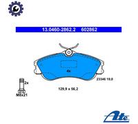 BRAKE PAD SET DISC BRAKE 13.0460-2862.2 FOR PEUGEOT 206/Hatchback/SW/CC 1.6L