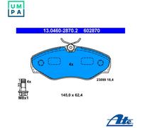 Brake pads 13.0460-2870.2 ATE for RENAULT NISSAN OPEL