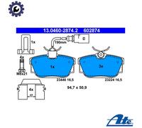 Brake pads 13.0460-2874.2 ATE for VW TRANSPORTER / CARAVELLE Mk IV Bus
