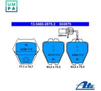 Brake pads 13.0460-2875.2 ATE for AUDI VW
