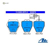 Brake pads 13.0460-2875.2 ATE for AUDI VW