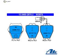 Brake pads 13.0460-2875.2 ATE for AUDI VW