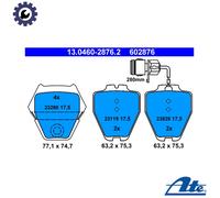 Brake pads 13.0460-2876.2 ATE for AUDI A8 D2