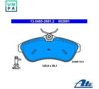 Brake pads 13.0460-2881.2 ATE for CITROËN C3 I C3 Pluriel C2 C2 ENTERPRISE