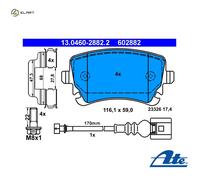 ATE 13.0460-2882.2 Brake pad set