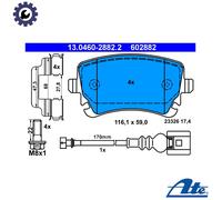 ATE 13.0460-2882.2 Brake pad set