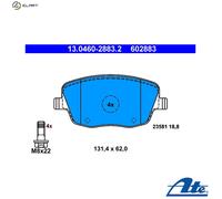 BRAKE PAD SET DISC BRAKE 13.0460-2883.2 FOR VW BBY/AUA/BKY 1.4L 4cyl POLO