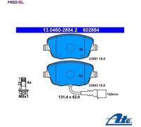BRAKE PAD SET DISC BRAKE 13.0460-2884.2 FOR SKODA ROOMSTER/Praktik FABIA/Combi