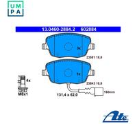 BRAKE PAD SET DISC BRAKE 13.0460-2884.2 FOR VW BBY/AUA/BKY 1.4L 4cyl POLO