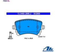 Brake pads 13.0460-2888.2 ATE for AUDI BENTLEY