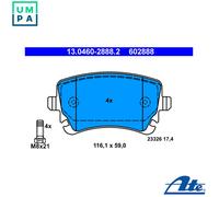 Brake pads 13.0460-2888.2 ATE for AUDI BENTLEY