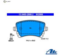 Brake pads 13.0460-2888.2 ATE for AUDI BENTLEY