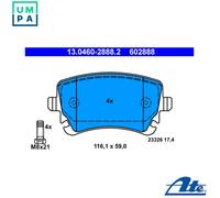 Brake pads 13.0460-2888.2 ATE for AUDI BENTLEY