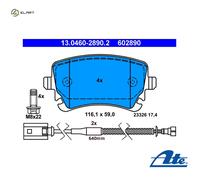BRAKE PAD SET DISC BRAKE 13.0460-2890.2 FOR VW BRK/BKL/AYT 3.2L CEXB/CARA 3.0L