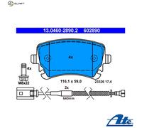 ATE 13.0460-2890.2 Brake pad set