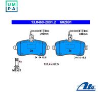 Brake pads 13.0460-2891.2 ATE for PEUGEOT 407 407 SW