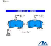 Brake pads 13.0460-2891.2 ATE for PEUGEOT 407 407 SW