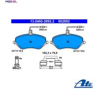 ATE Brake Pad Set 13.0460-2892.2 - Fits Peugeot 607, 407 Sedan/SW & Citroen C5 III, C6