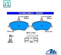 ATE Brake Pad Set 13.0460-2892.2 - Fits Peugeot 607, 407 Sedan/SW & Citroen C5 III, C6