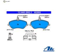 ATE Brake Pad Set 13.0460-2892.2 - Fits Peugeot 607, 407 Sedan/SW & Citroen C5 III, C6