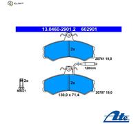 ATE Brake Pad Set 13.0460-2901.2 - Disc Brake - for Alfa Romeo, Citroën, Fiat, Peugeot