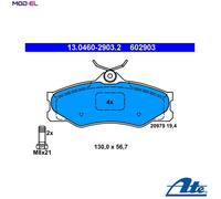 Brake pads 13.0460-2903.2 ATE for VW TRANSPORTER / CARAVELLE T3 Bus