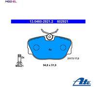 Brake pads 13.0460-2921.2 ATE for BMW 3 3 Touring Z1 Roadster 3 Convertible