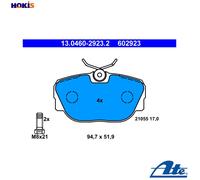 Brake pads 13.0460-2923.2 ATE for MERCEDES-BENZ 190