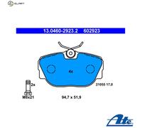 Brake pads 13.0460-2923.2 ATE for MERCEDES-BENZ 190