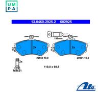 Brake pads 13.0460-2925.2 ATE for AUDI 100 C3 Saloon 200 C3 Saloon QUATTRO