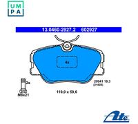 ATE 13.0460-2927.2 Brake pad set