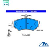 ATE 13.0460-2934.2 Brake pad set