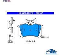 Brake pads 13.0460-2937.2 ATE for VW PEUGEOT SEAT AUDI SKODA