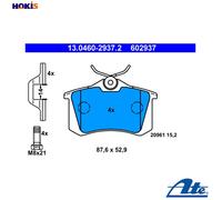 Brake pads 13.0460-2937.2 ATE for VW PEUGEOT SEAT AUDI SKODA