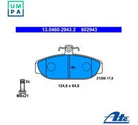 ATE 13.0460-2943.2 Brake pad set