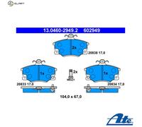 BRAKE PAD SET DISC BRAKE 13.0460-2949.2 FOR FIAT TEMPRA/S.W./SW TIPO PUNTO/Van