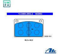 ATE 13.0460-2953.2 Brake pad set
