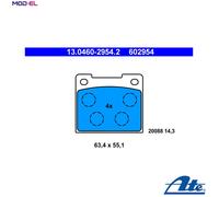 Brake pads 13.0460-2954.2 ATE for VOLVO 140 240 260 240 Kombi 140 Estate