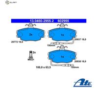 ATE 13.0460-2955.2 Brake Pad Set, disc brake for PEUGEOT