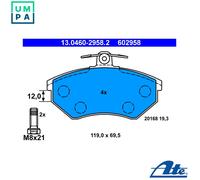 BRAKE PAD SET DISC BRAKE 13.0460-2958.2 FOR VW PANEL/II/Box/Body/MPV VAN/CADDY