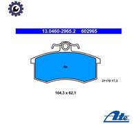 Brake pads 13.0460-2965.2 ATE for LADA SAMARA SAMARA Saloon PRIORA Estate 110