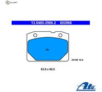 Brake pads 13.0460-2966.2 ATE for LADA 1200-1600 1200-1500 Estate TOSCANA RIVA