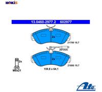 ATE Brake pad set 13.0460-2977.2 incl. wear warning contact with brake caliper screws FIAT: Ducato II Platform/Chassis, Ducato I Platform/Chassis