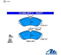 ATE Brake pad set 13.0460-2977.2 incl. wear warning contact with brake caliper screws FIAT: Ducato II Platform/Chassis, Ducato I Platform/Chassis